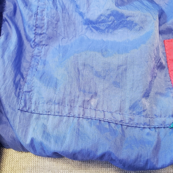 Vintage Reversible Jacket Retro 80s Blue Pink and Grey Large by Current Scene - Picture 7 of 16